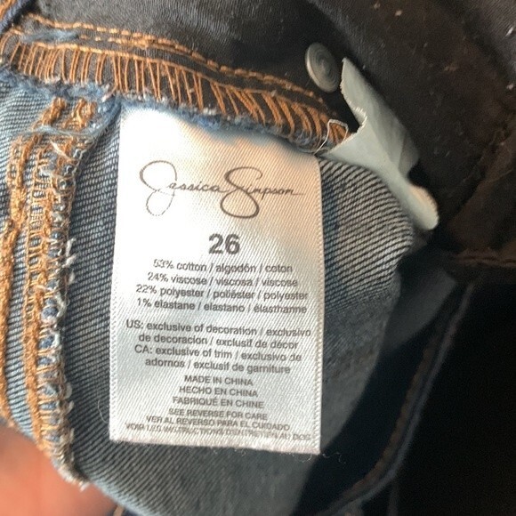 Jessica Simpson Dark Blue Skinny Jeans Size 2 - Picture 5 of 6
